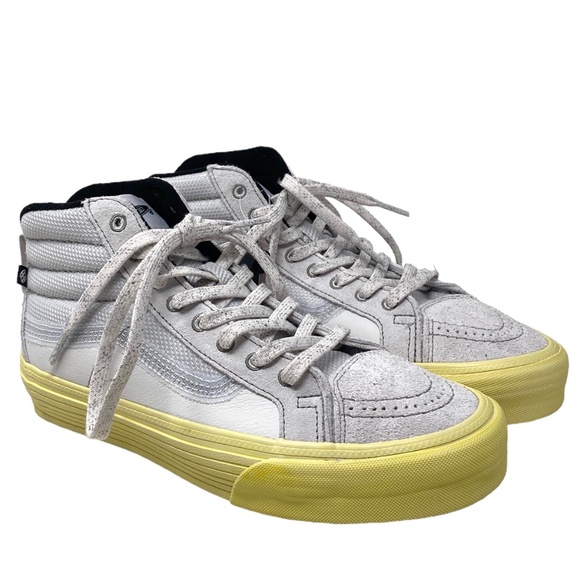VANS Sk8-Hi Notchback Split VR3 Shoes Women Canvas Light Gray Suede VN0A5FBHLTG - Picture 2 of 8